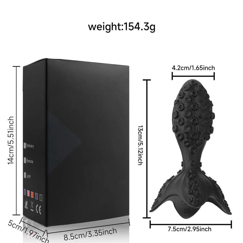 Convex Rotation Vibrating Prostate Butt Plug With Remote Control