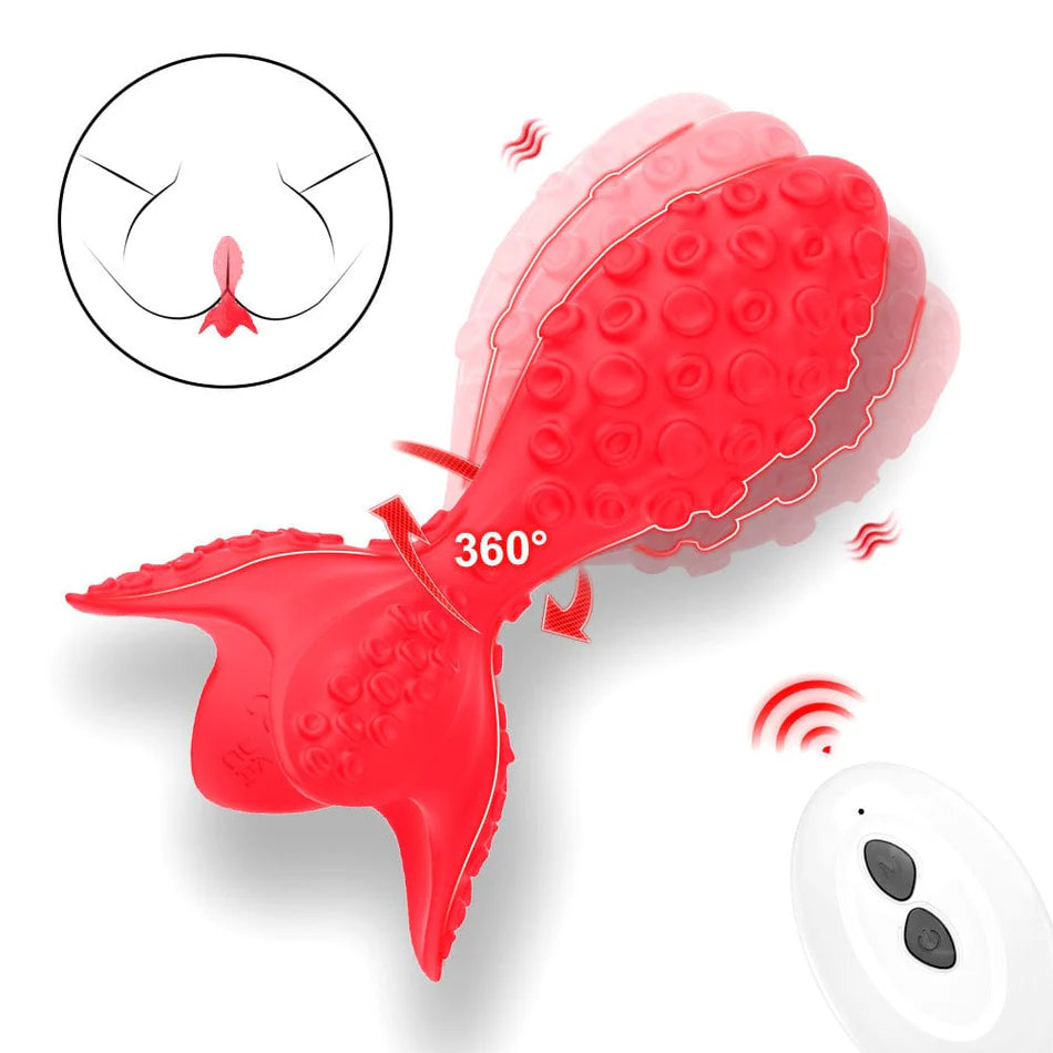 Convex Rotation Vibrating Prostate Butt Plug With Remote Control