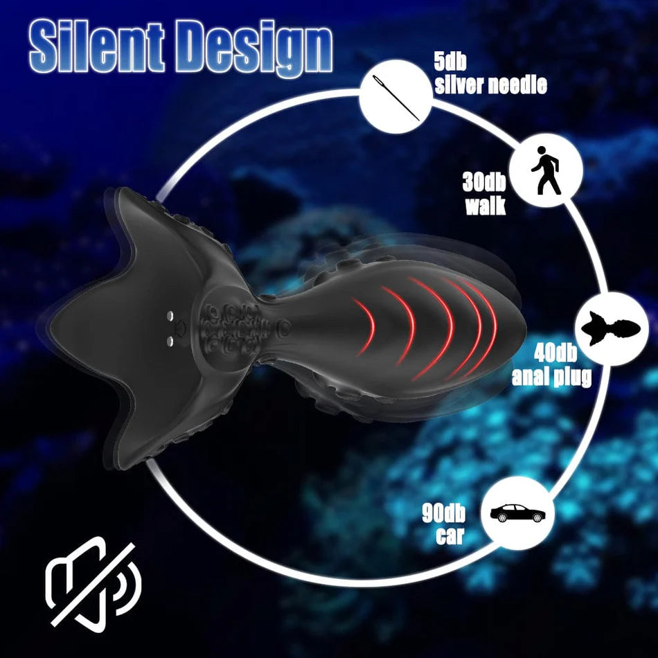 Convex Rotation Vibrating Prostate Butt Plug With Remote Control